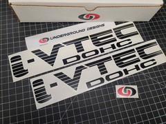 I-VTEC DOHC Decals Fat Blinds (2-Pack) Vinyl Sticker 12″ fits Honda Civic Si RSX