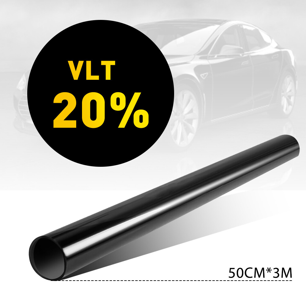 20″X10FT Uncut Window Roll Mirror Tint Film Car Home Office Glass Decor Black
