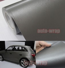 50FT X 5FT Car Wrap Matte Brushed Texture Steel ALUMINUM Vinyl Sticker Grey US