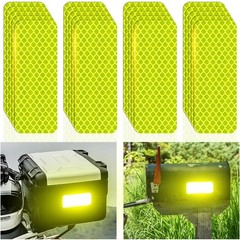Reflective Safety Stickers – 20 Pcs Fluorescent Yellow-Green Waterproof Tape for