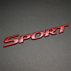 3D Metal Emblem Red Sport Logo Badge Sticker For Car Trunk Tailgate Fender Decal