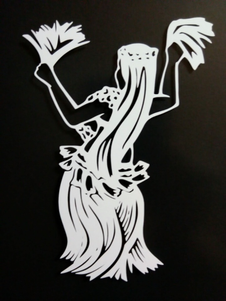 CUSTOM ORDER ~22″ INCH HAWAIIAN HULA DANCER GIRL Vinyl decal Sticker