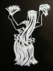 CUSTOM ORDER ~22″ INCH HAWAIIAN HULA DANCER GIRL Vinyl decal Sticker