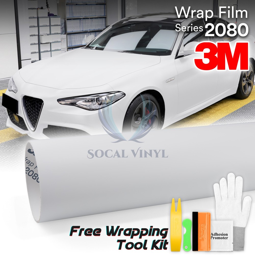 Genuine 3M 2080 Series M10 Matte White Vinyl Wrap Vehicle Film Decal Sheet Film