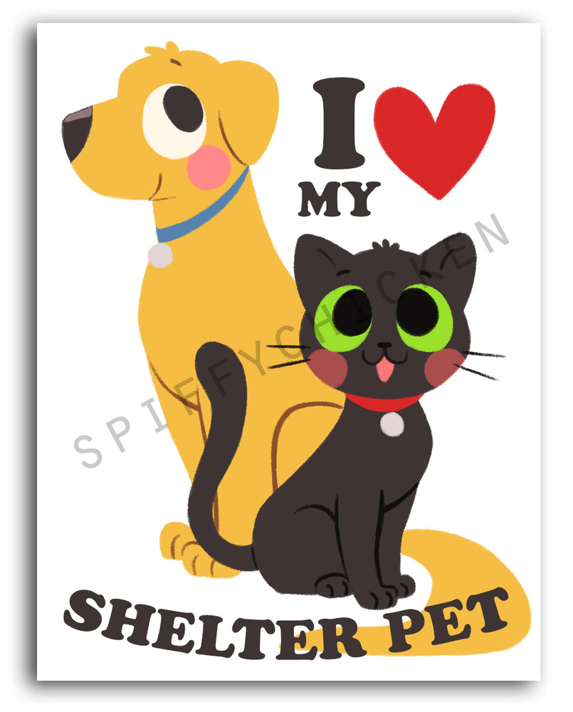 I Love Shelter Pets Decal Wall Auto Home Bumper Sticker