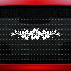 24″ Hibiscus #8 Hawaiian Flower Cute Car Decal Window Sticker Aloha 20 COLORS!