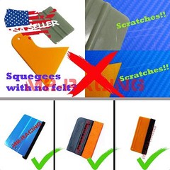3M Blue Plastic Felt Edge Squeegee Car Vinyl Wrap Application Tool Scraper Decal