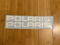 Polaris (SET 2) 8” White Decals Stickers UTV ATV CAR TRUCK vinyl decal window