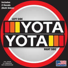 Yota Tri-color Bedside Decal For Toyota Lovers (Includes 2 Decals)