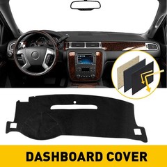 1/2Set Pad Mat Dash Dashboard Black Cover Fit 2007-2014 Chevy Tahoe/Suburban/Ava