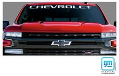 Chevy Silverado White Chevy Windshield Banner Decal 2015-2025 GM Licensed