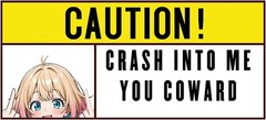 Anime FUTA Car Stickers Creative Decals A,5.1” | Fury Tank Cap Decal, Racing, C