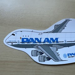 Sticker Pan Am B747-100 Désert Storm 3 Inches X 6 Inches Clipper Ocean Spray