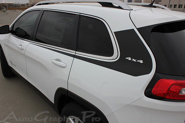 3M Vinyl Graphics Body Stripes WARRIOR Door Decals fits 2014-2023 Jeep Cherokee