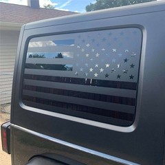 American Flag Car Rear Side Window Decal For 2007-17 Jeep Wrangler JK JKU 4Door