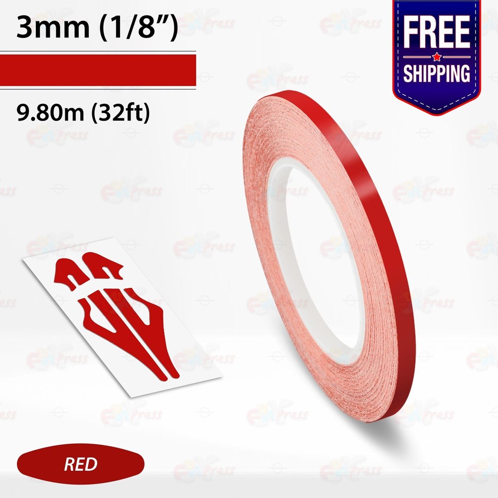 1/8″ PIN STRIPE Car Model Pinstriping Decal Self Adhesive TAPE Vinyl Sticker 3mm