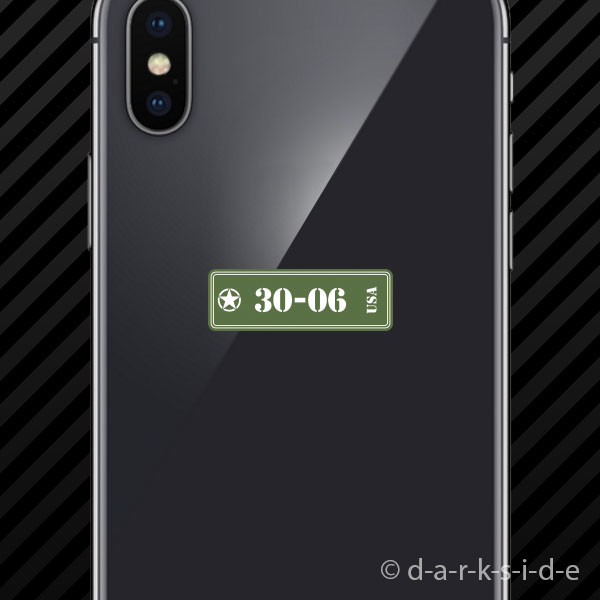 (2x) 30-06 Ammo Can Cell Phone Sticker Set Classic Edition thirty ought six