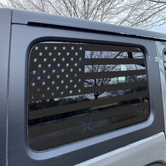 2Pcs Rear Side Window American Flag Decal For Jeep Wrangler JL JLU 2018+ 4-Door