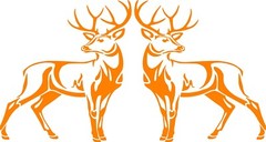 Whitetail Deer Body Left and Right Vinyl Decal Style 2 Multiple Colors and Sizes