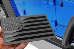 Durable 3D Black American Flag Decals – Waterproof and UV-Proof for Vehicles