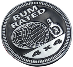 1pc Rum Rated Sticker Decal Emblem 4×4 Badge Auto Truck Fender 6cm 2.36″