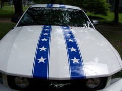 UNIVERSAL 6″ Star Hood Rally Stripe Graphics Stripes FIT All Car Truck SUV