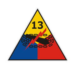 13th Armored Division Sticker Military Vinyl Soldier Decal 5″