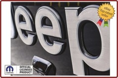 Jeep Gladiator tailgate 3D RAISED emblem overlay decal brushed aluminum FK3Q3