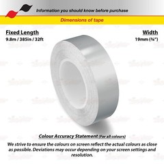 SILVER GRAY 3/4″ 19mm Roll PIN STRIPE Car Striping Line TAPE Decal Vinyl Sticker