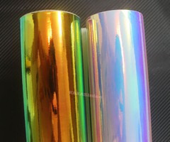 Magic Rainbow Chameleon Mirror Car Glossy Chrome Vinyl Wrap Sticker Air Free US