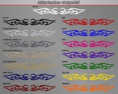 #165 TRIBAL SCROLL ACCENT Decal Sticker Windshield Window Vinyl Graphic Design