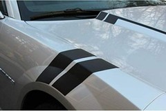 4pcs Matte Black Universal Car Hood Fender Racing Stripe Hash Mark Vinyl Decal