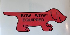 BOW WOW EQUIPPED – Volkswagen vintage sticker, VW Bow Wow decal, Collectible Bug