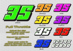 RACING CAR NUMBERS SETS Late Model, Stock Car, Modified, BMX