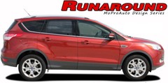 2013-2019 Ford Escape RUNAROUND Upper Body Vinyl Graphics Stripes Decals FO3