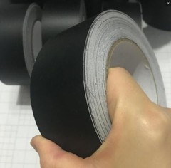 Adhesive Metallic Matte Flat Black Vinyl Tape , Automotive Grade Car Wrap Film