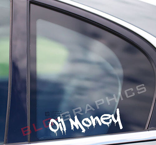 Oil Money Decal Sticker, Front, Side, Back, Window, Bumper, JDM, Truck, Car, SUV