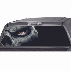 135x36cm Tint Graphic Vinyl Skull Decal for Car Pickup Rear Window Decor Sticker