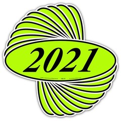 EZ-Line Car Dealer Oval Model Year Stickers Large Windshield Sticker Chartreuse