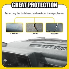 Gray Black Dash Mat Fit 1988-1994 Chevrolet Silverado C1500 C2500 C3500 K1500