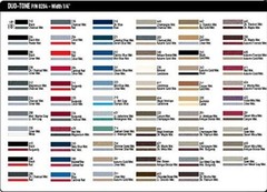 Universal 4/16″ 2-Color Pinstripe (Duo-Tone) 02045236-Charcoal Metallic/Red
