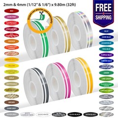 PinStriping Pin Stripe Tape SOLID Line Decor Decal Self-Adhesive Vinyl Stickers