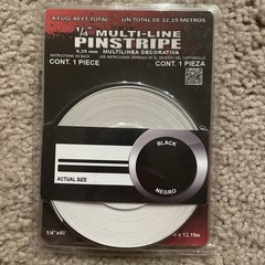 DOUBLE BLACK PINSTRIPE 1/4” X 40’ Multi-line Detail Vinyl 409019 Made in USA NEW