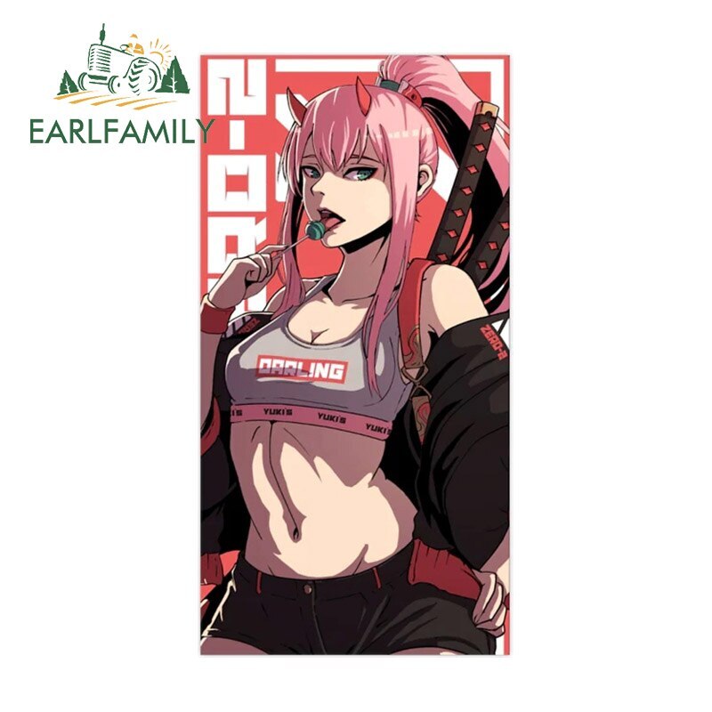 EARLFAMILY 5.1″ Zero Two Darling In The Franxx Samurai Streets Wear Car Stickers