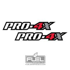 For Nissan Titan PRO-4X Pickup Premium Vinyl Decal 2-pack – 18″ x 2.75″ – RED