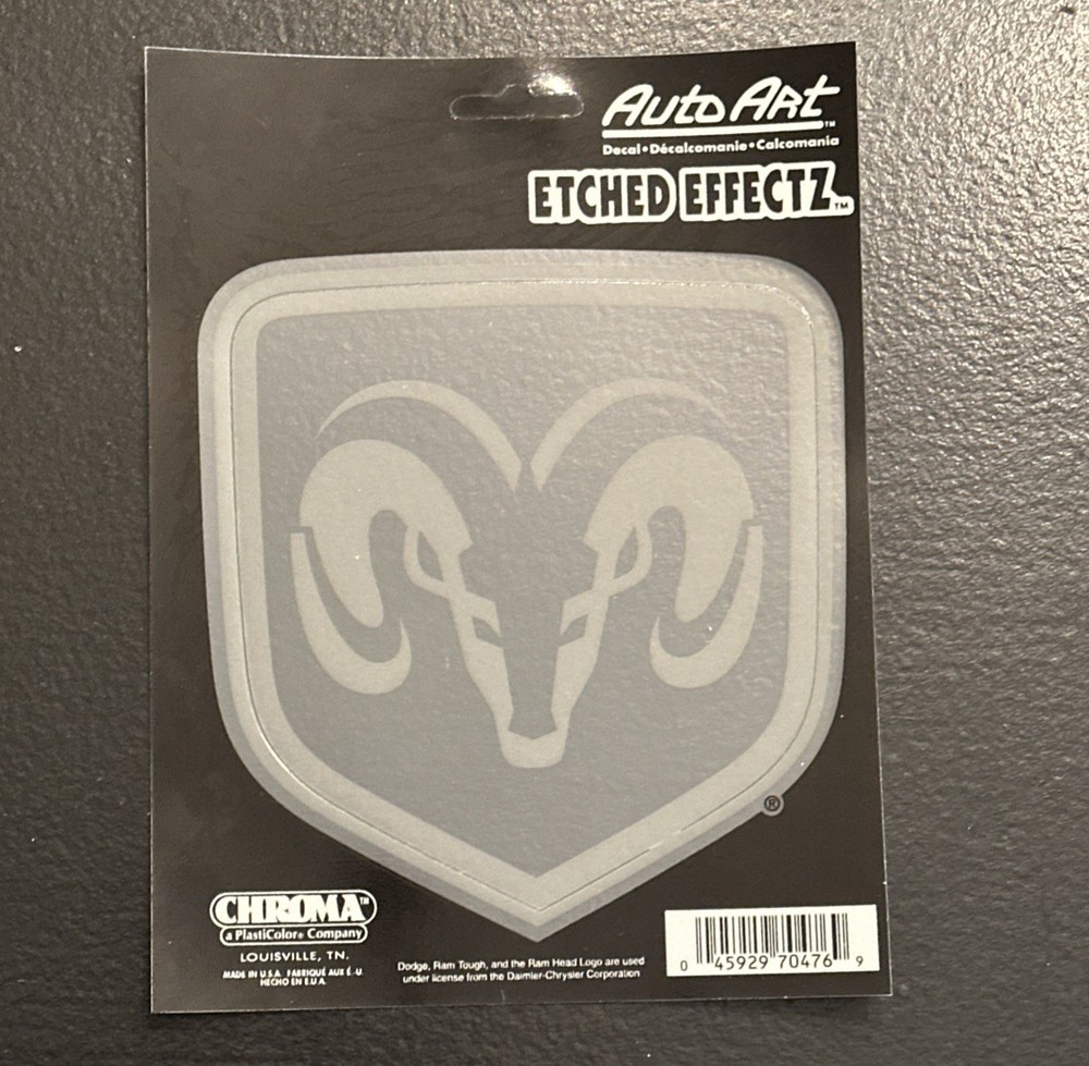 Chroma Dodge Ram Etched Effectz Vinyl Decal Stickers Made In USA NOS 2004