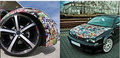 Decal Sticker Graffiti Car Window Styling Trim Bomb Wrap Sheet Graffiti Film
