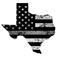REFLECTIVE Texas Thin SILVER Line Grunge Flag Decal FS2110-REF