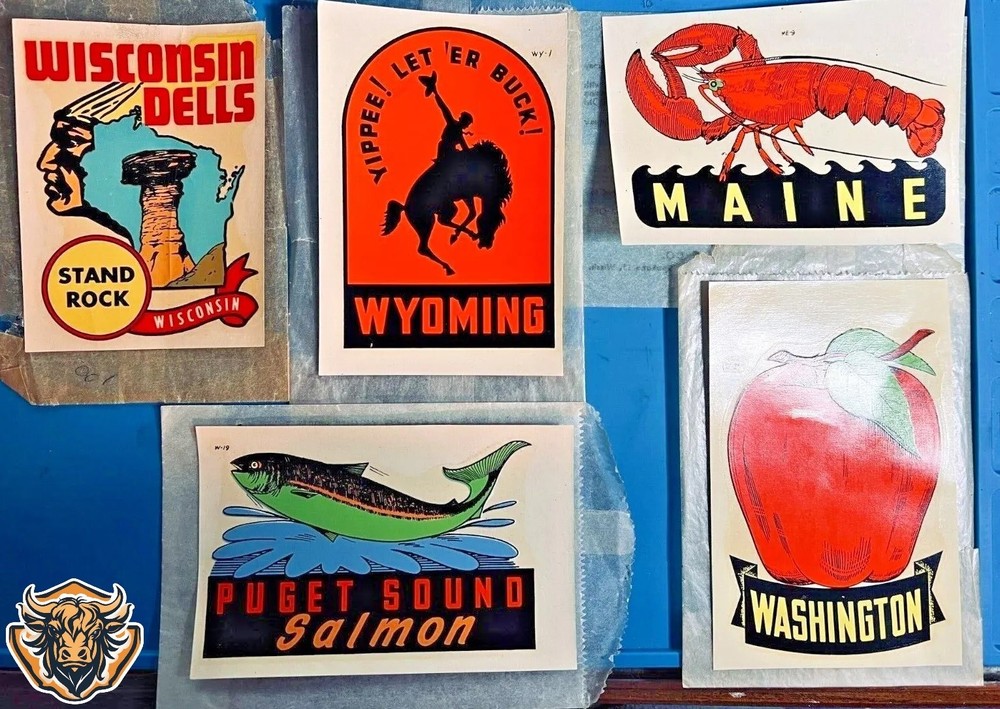 VINTAGE WATER DECAL STICKERS