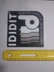 IDIDIT Steering Columns Made in the U.S.A. New Hot Rod Nhra Racing Decal Sticker